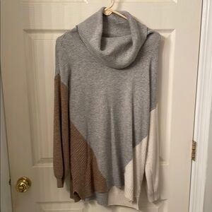 Colorblock Turtleneck Sweater